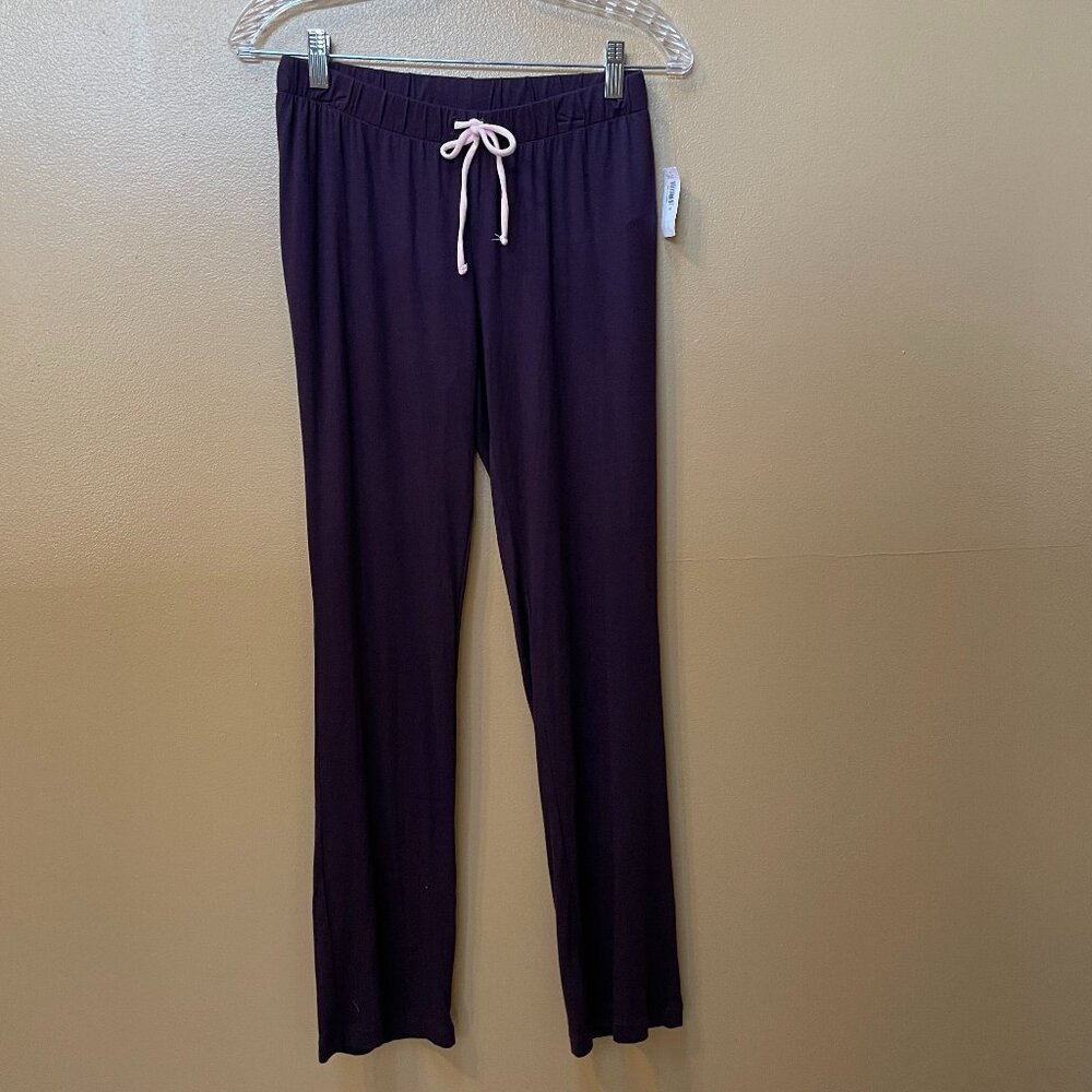 Gap Body Modal Pajama/Lounge Pants Boot Cut Burgundy Size XS NWT